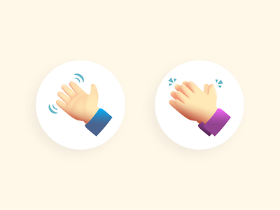 Hands Icons app clap design graphic design hand icon illustration vector wave web