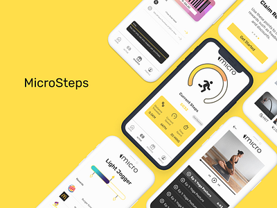 MicroSteps design interaction design mobile running ui ux