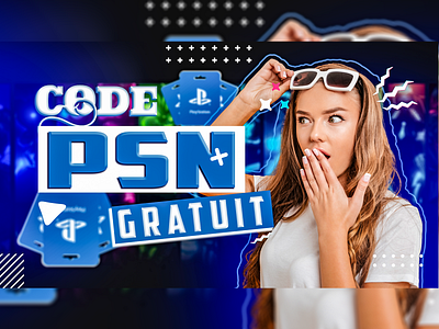 PSN GRATUIT banners design graphic design thumbnails youtube thumbnails
