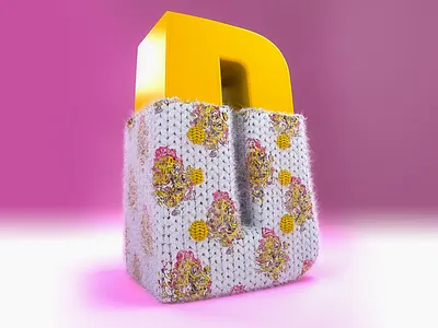 Keep your D warm ;) 3d 3d sweater cinema 4d design fabric illustration knitting lettering sweater sweater texture typography winter