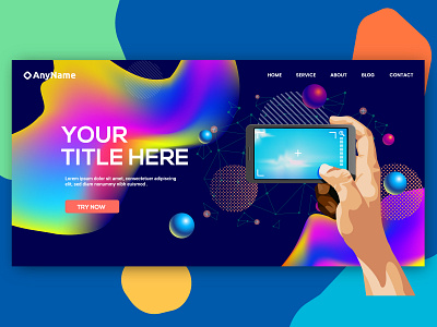 Web UI glow concept design illustration logo symbol ui ux vector web