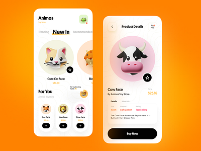 Kids Toy Shop 3d agency animoji app app design design emoji fun illustration kid kid shop kids minimal mobile mobile app orix sajon toy toy shop ui