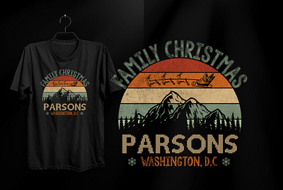 Family Christmas T-shirt design 3d animation branding christmas christmas tshirt design design graphic design illustration logo motion graphics online tshirt design retro design style tshirt design template tshirts typography ui vintage design