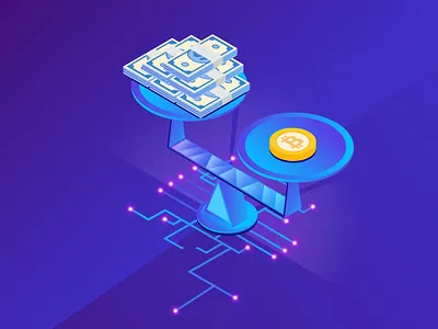 Bitcoin Exchange Rate - Isometric Vector app bitcoin blockchain btc coin concept crypto cryptocurrency currency ethereum icon illustration illustrations isometric mining vector web web design web development website
