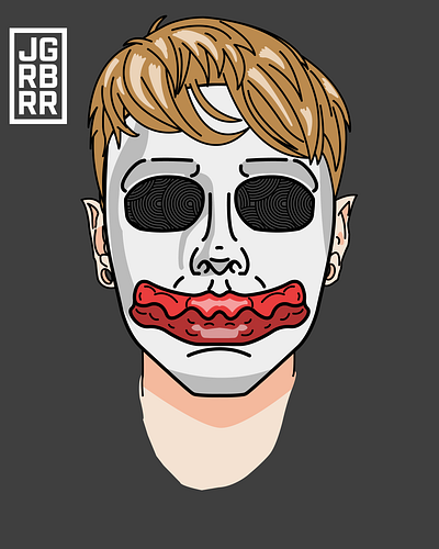 MASK 01 character illustration digital art digital illustration halloween horror illustration mask scary