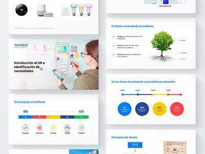 Online Class Slides - UX Course class course creative design e learning online powerpoint presentation teleduc template uc