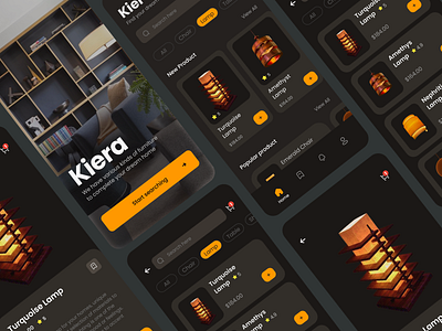 Kiera : Furniture apps app dark theme dark ui furniture app mobile app mobile app design mobile design mobile ui ui ui design ui ux