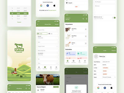 Farm Management App adobe animal tracking app cattle clean design farm farm mobile app farmer farmer mobile app managament system mobile application ui ux