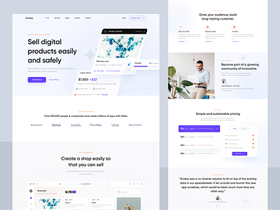 Digital Product Market: Landing Page 💎 app design designweb dribbbbleshot dribbble figma landing landingpage logo minimalist nazmi javier newdesign populer shot ui uiux unspace uxdesign webdesign weird