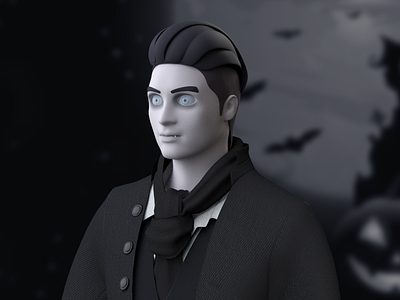 Halloween Vampire🧛‍♂️🦇 3d c4d character