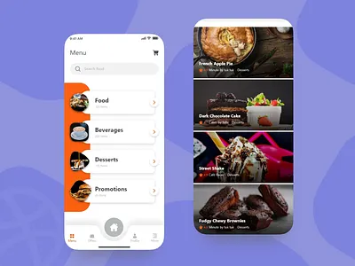 Food App food food ui mobile app ux design mobile ui