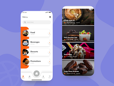 Food App food food ui mobile app ux design mobile ui