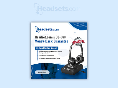 Headsets Banner Design advertisement banner banner bazaar bannerbazaar branding concept creative creative banner design google ad banner guarantee headset illustration logo money product social media banner