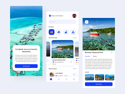 Tour App UI Design app design flat tour tourapp ui uidesign