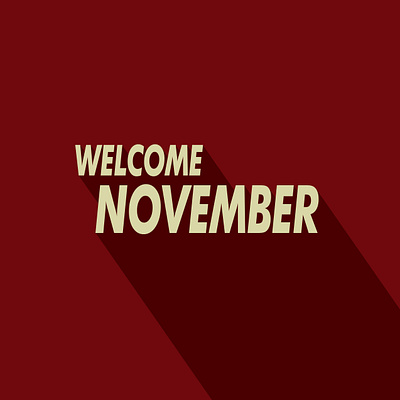 Welcome November design typography