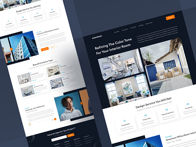 Interior Design Agency Landing Page UI agency buy design download furniture house interior kit landing page product ui website