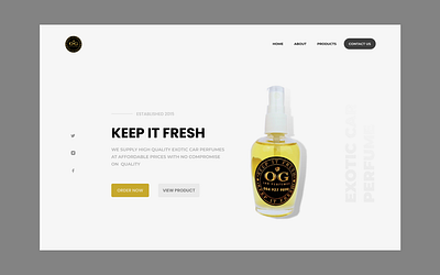 OG CAR PERFUME WEBSITE DESIGN beautiful beautifulwebsite branding car carperfume design illustration logo minimal minimalwebsite modern perfume perfumewebsite ui ux web web design website