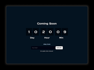 Coming Soon - Daily UI 048 coming soon daily ui dailyui dailyui006 day 048 ui ux web design