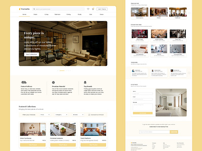 Furniture Website Landing Page furniture landing page furniture website home page homepage homepage design landing landing page landing page design ui ideas ui inspiration user interface web design web ui website website design website inspiration website ui yellow ui yellow website