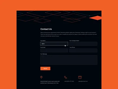 Contact us - Contact - Get in Touch b2b contact contact form contact us conversion leads modern text field ui ux