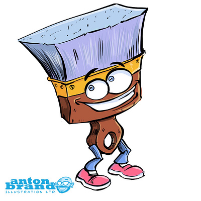 Cute paintbrush character adobeillustrator cartoon character humour illustration illustrator vector