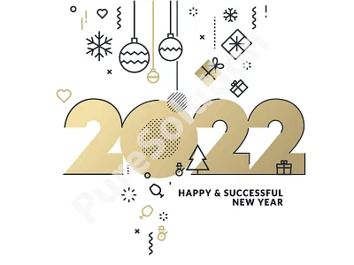 Happy New Year 2022 abstract