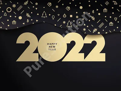 Happy New Year 2022 abstract