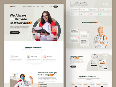 Medical Website Landing Page anik deb best designer branding design dribbble best shot health healthcare hospital landing page landing page designer medical medical website medicine top designer treatment uiux web web design website website designer