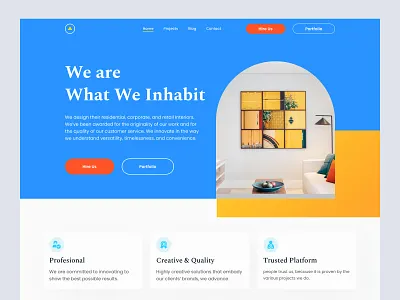 Interior Design - Landing Page UI architect architecture design clean ui creative design studio interior architecture interior design interiors landing page living room property ui ui design uiux uiuxdesign ux ux design web web design website