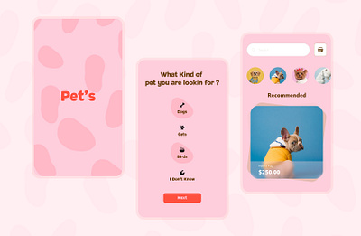 Pet's App Design birdsshop branding catshop design dog liquids pet petshop ui ux