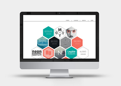Font Library branding clean design minimalistic ui ux web