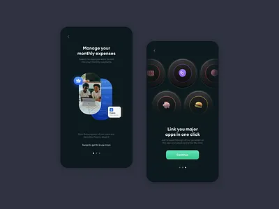 Finance: Onboarding 3d crypto dark finance gradient onboarding simple story ui