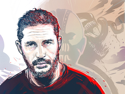 Tom Hardy cgart digital painting digital portrait illustration illustrator photoshop