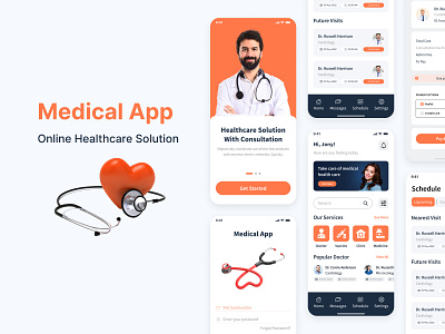 Medical Online Healthcare App app app design application clinic consultant dental doctor doctor app doctor appointment health health app healthcare hospital medical medical app medical care medicine mobile app ui ux