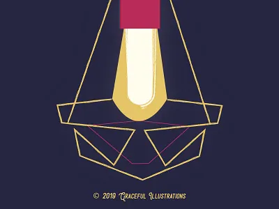 Contemplating - Lamp art design digital drawing illustration lamp texture thinking vector