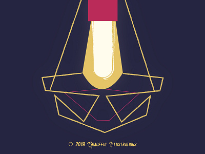 Contemplating - Lamp art design digital drawing illustration lamp texture thinking vector