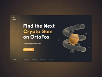 Cryptocurrency trading platform landing page 3d motion crypto daily design homepage landing page nft ui web webdesign website