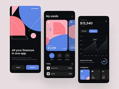 Neobank App Concept app app design bank bank app banking banking app design finance financial mobile bank mobile banking mobile design neo bank neobank transaction transactions