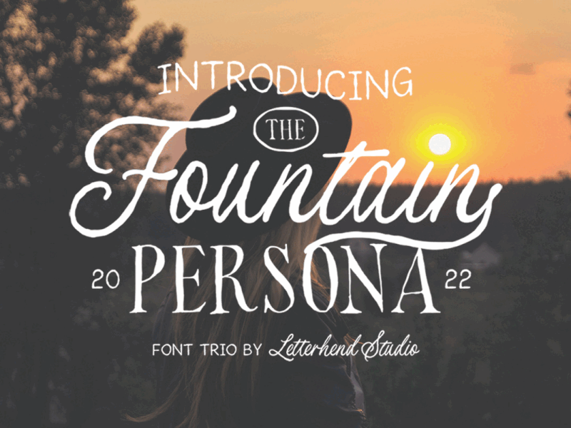 Fountain Persona - Font Trio font pack freebies