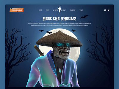 Ghasty Ghouls Home Page Design banner banner design branding design illustration logo ui ui design web design website