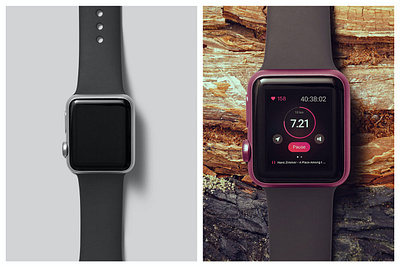 Realistic Smart Watch Mockups abstract applewatch clean design device display ios iwatch macbook mockup presentation realistic responsive simple smart smart watch smartwatch technology ui ux