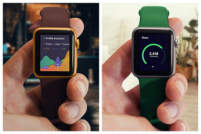 Realistic Smart Watch Mockups abstract applewatch clean device display ios iwatch macbook mockup presentation realistic responsive simple smart smart watch smartwatch technology ui ux website
