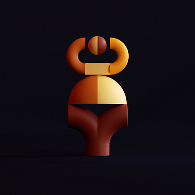 Totem shapes 3D 3d 3d art 3d artist animation brand branding color design graphic design illustration logo motion graphics ui