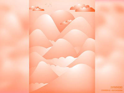 Pink mountains | Illustration adobe illustration adobe photoshop design illustration