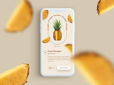 Fruit Shopping UI app button design fruit mobile order shop shopping ui ux web