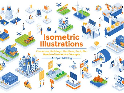 Modern flat design isometric illustrations 3d 3d animation 3d art 3d illustration app application apps background concept design development flat illustration interface isometric people phone ui vector web
