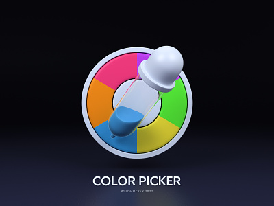 Color Picker 3d app clean color graphic design illustration mobile picker render tools web design webshocker website