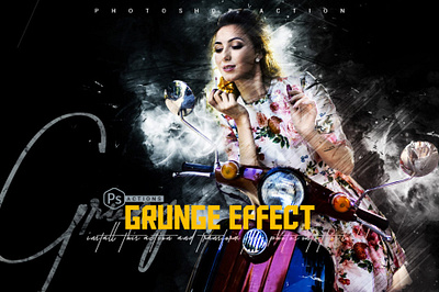 Grunge Photoshop Action action effect filter grunge photo photoshop poster preset rough texture wallpaper