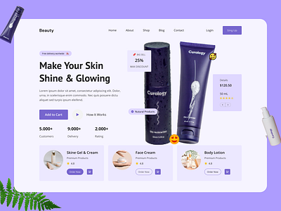 Beauty Product Landing Page beauty website branding design designer landing page design ui ui experience ui expert uiux uiux designer user interface web case study web design web designer web experience web expert