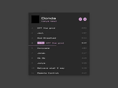 Donda Player art design new player ui